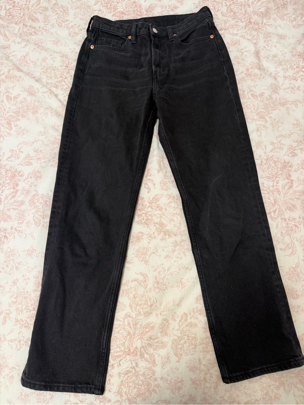 H&M Black Slim Straight Ankle Jeans